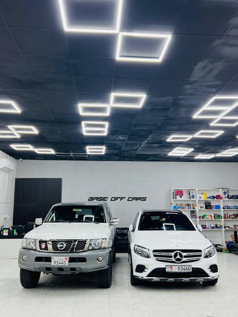 Vehicles in for detailing at the Musaffah unit