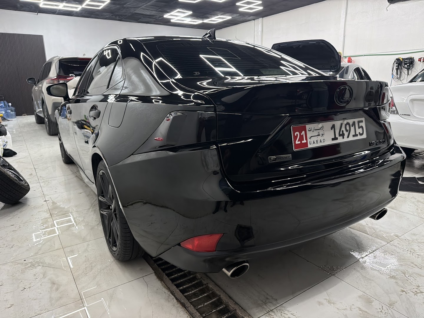 A black saloon in the workshop after polishing