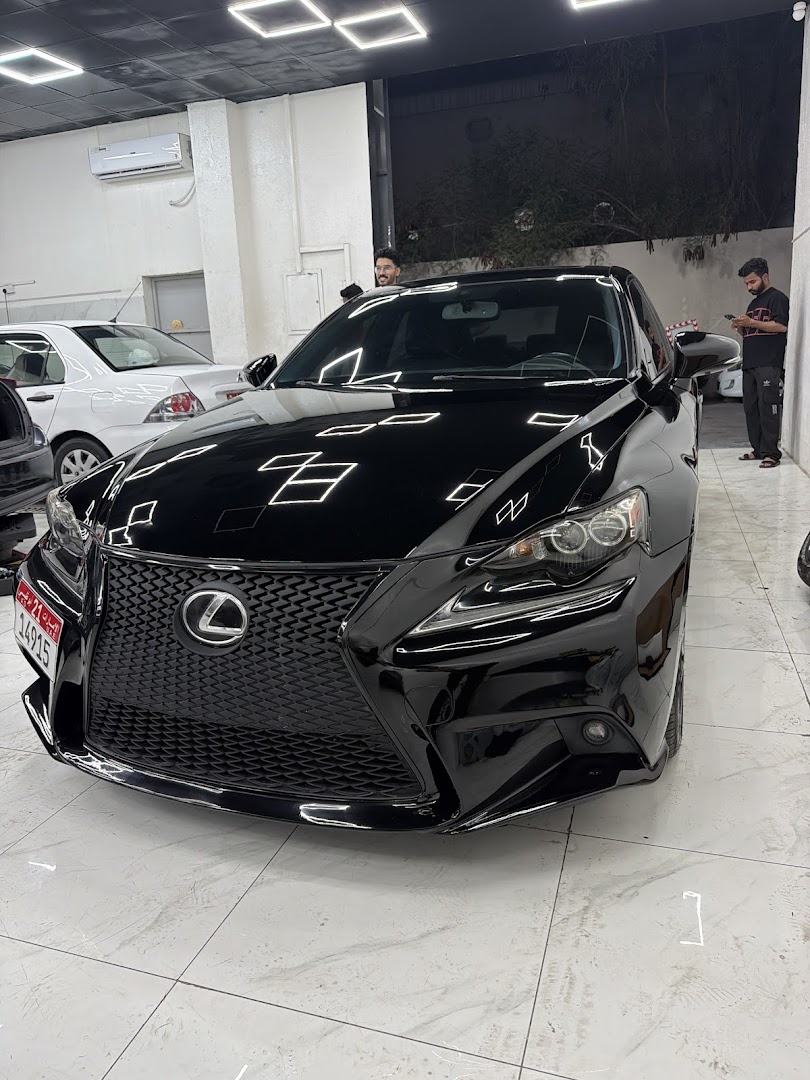 A black Lexus detailed and ready for collection